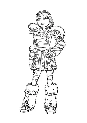 How to Train Your Dragon Astrid coloring page
