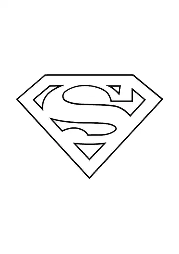 Superman emblem coloring page