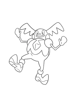 Pokémon Galarian Mr. Mime coloring page
