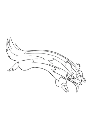 Pokémon Galarian Linoone coloring page