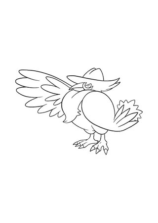 Pokémon Honchkrow coloring page