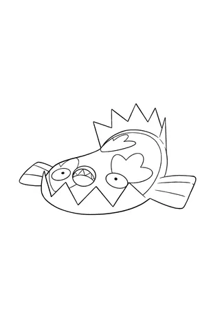 Pokémon Galarian Stunfisk coloring page